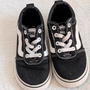 Vans Kids Black and White Sneakers